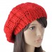  Cute Beret Braided Baggy Knit Crochet Beanie Hat Ski Cap Winter Warm Cap  eb-17543573